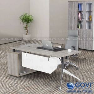 Combo bàn giám đốc kèm tủ phụ 1m8 Iris01