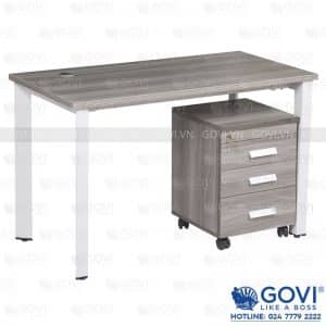 Bàn làm việc chân sắt tam giác 1m2