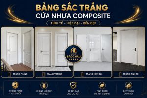 Bảng sắc trắng cửa nhựa composite
