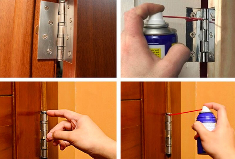 Bôi trơn bản lề và vệ sinh cửa composite