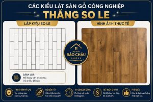 các kiểu lát sàn gỗ công nghiệp thẳng so le