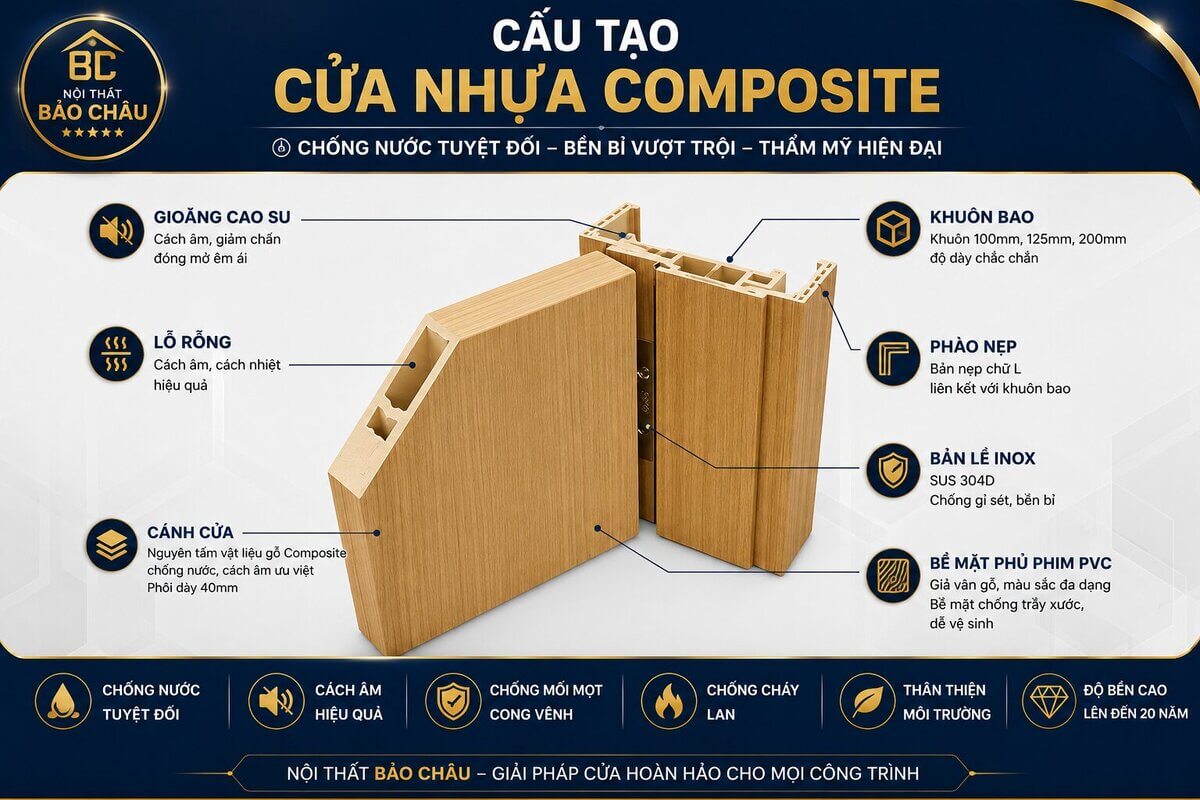 cấu tạo cửa composite