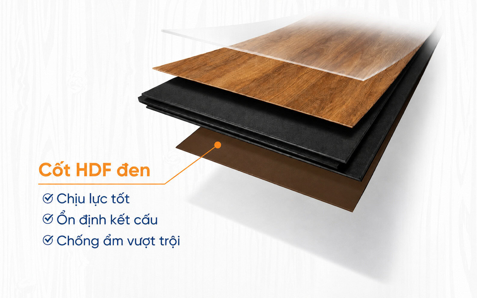 Cấu tạo sàn gỗ cốt đen cao cấp