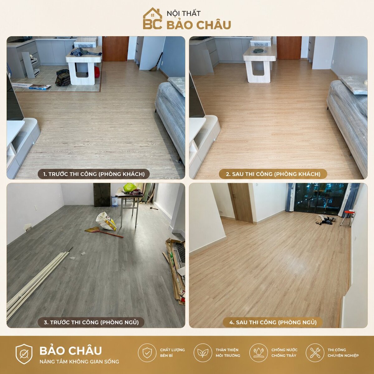 công trình thi công sàn nhựa Bảo Châu