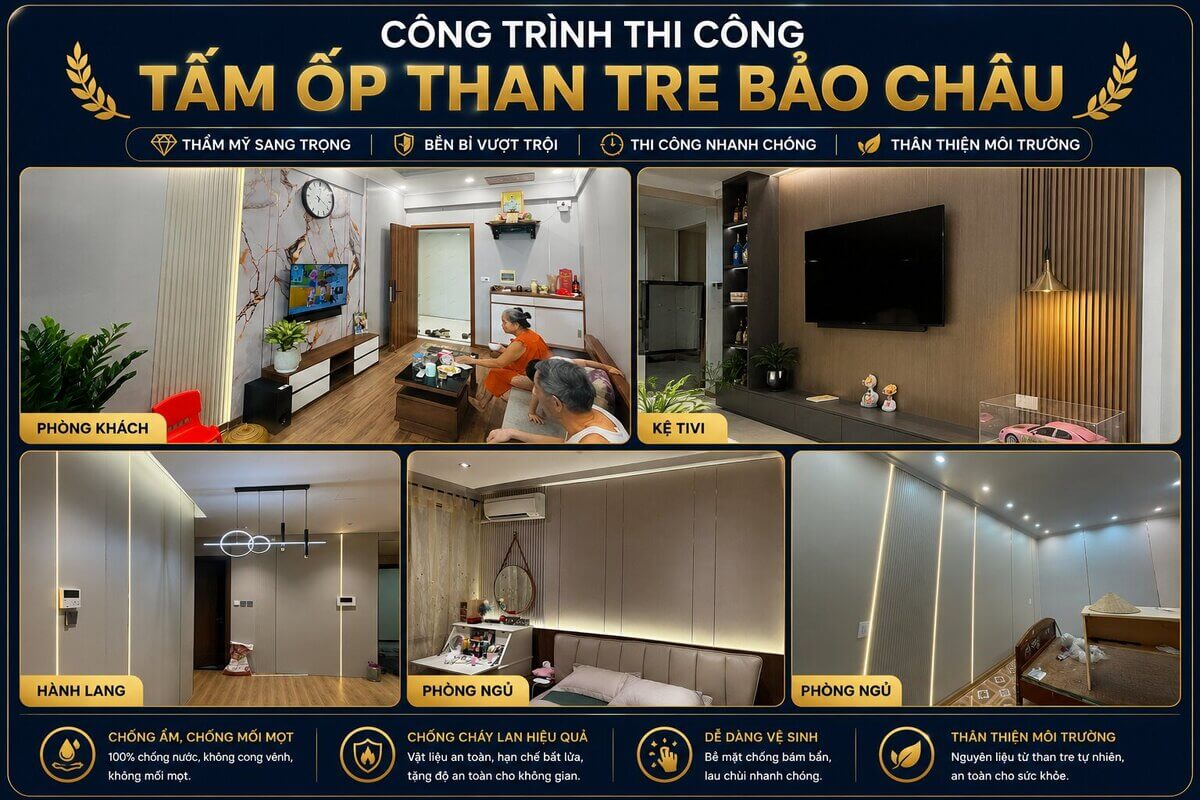 Công trình thi công than tre Bảo Châu