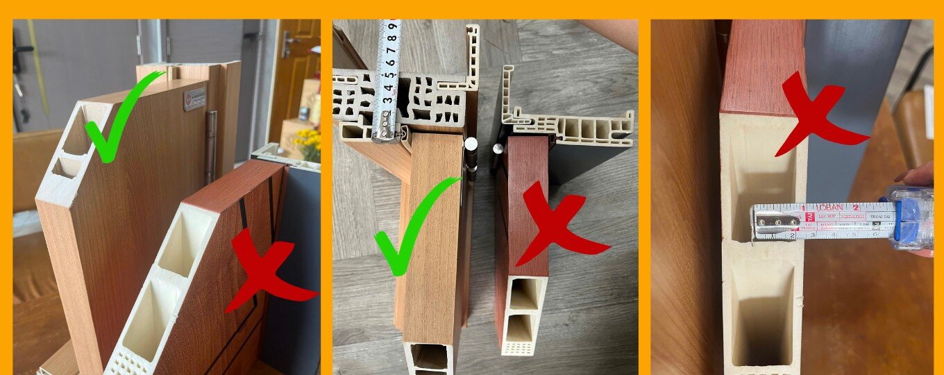 Cửa composite kém chất lượng
