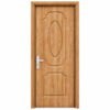 Cửa nhựa composite huỳnh âm HAB01 pano oval màu vàng nâu vân sồi