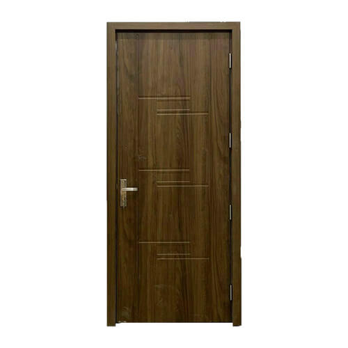 Cửa nhựa composite huỳnh âm HAB04 sọc chỉ ngang màu nâu xám vân óc chó