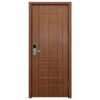 Cửa nhựa composite huỳnh âm HAB08 pano kết hợp sọc ngang màu nâu cam vân óc chó