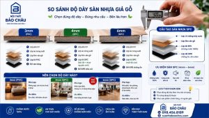 so sánh độ dày sàn nhựa giả gỗ 2mm 3mm 4mm 5mm 6mm
