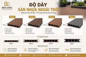 Độ dày sàn nhựa ngoài trời