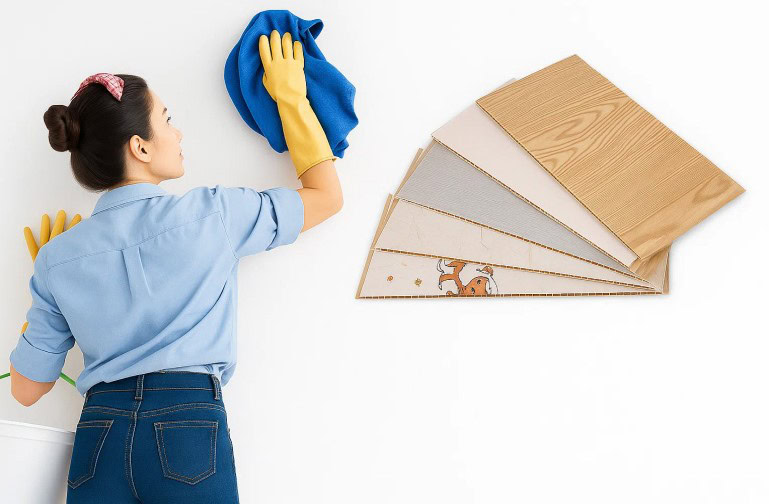 Dụng cụ vệ sinh tấm ốp tường Dụng cụ vệ sinh tấm ốp tường
