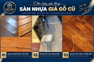Dấu hiệu cần thay sàn nhựa giả gỗ cũ