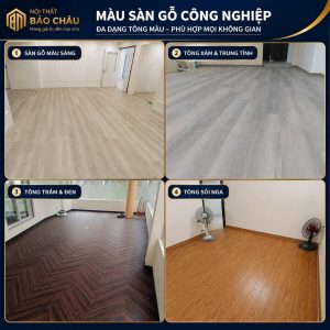 công trình màu sàn gỗ công nghiệp
