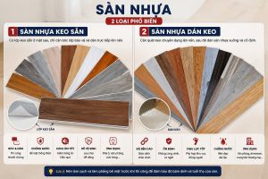 mẫu sàn nhựa dán keo