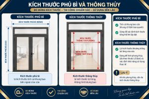 Phân biệt kích thước ô chờ phủ bì và thông thủy