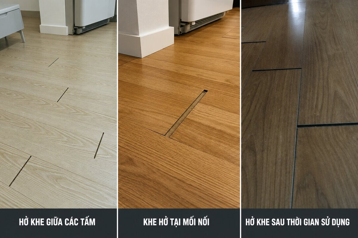 Sàn gỗ công nghiệp bị hở khe