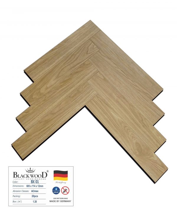 Sàn Gỗ Blackwood Xương Cá Cốt Đen BX01