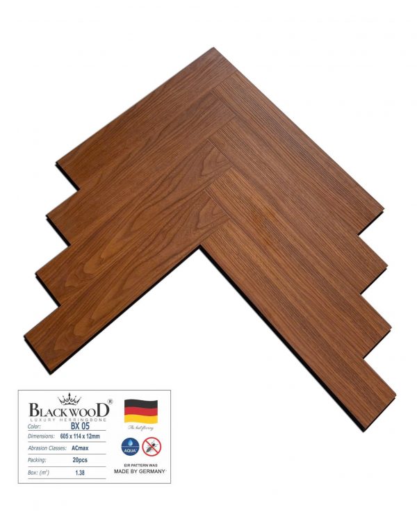 Sàn Gỗ Blackwood Xương Cá Cốt Đen BX05