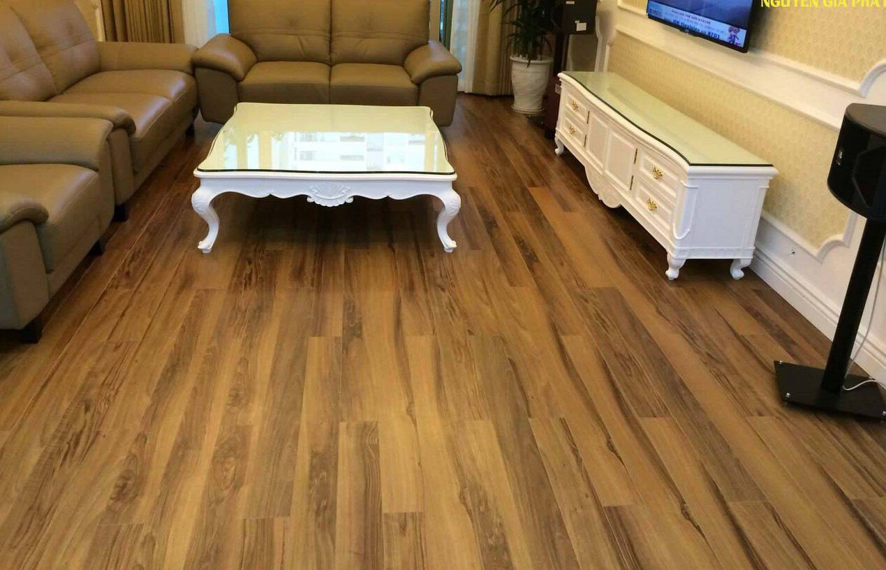 Sàn gỗ cốt nâu phối nội thất