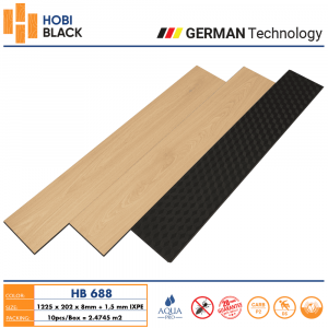 Sàn Gỗ HobiBlack Cốt Đen 8mm HB689