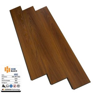 Sàn Gỗ Hobi Black Cốt Đen 12mm H682