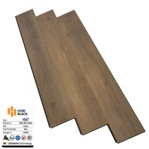 Sàn Gỗ Hobi Black Cốt Đen 12mm H687
