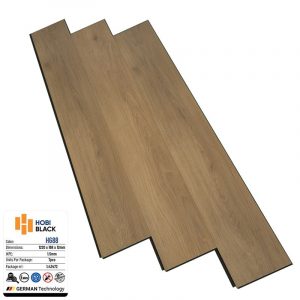 Sàn Gỗ Hobi Black Cốt Đen 12mm H688