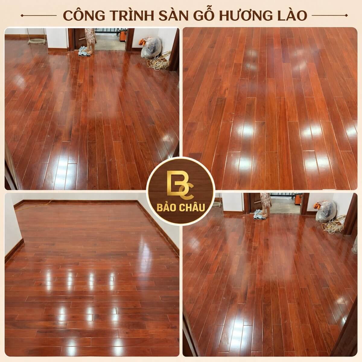 Thi công sàn gỗ hương lào=