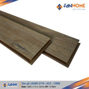 sàn gỗ janmi 12mm bản nhỏ o119