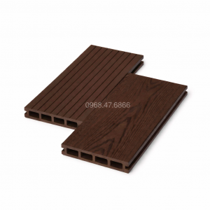 Sàn Gỗ Nhựa Ngoài Trời Vân 2D Màu Cafe
