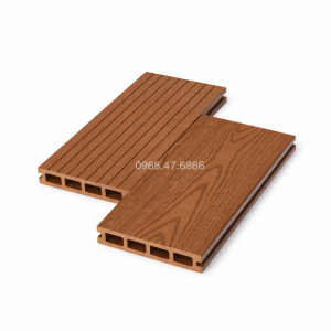 Sàn Gỗ Nhựa Ngoài Trời 2D Màu Nâu Đỏ