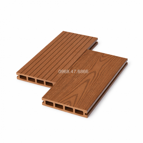 Sàn Gỗ Nhựa Ngoài Trời 2D Màu Nâu Đỏ