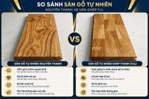 So sánh sàn gỗ tự nhiên nguyên thanh và ván ghép FJL