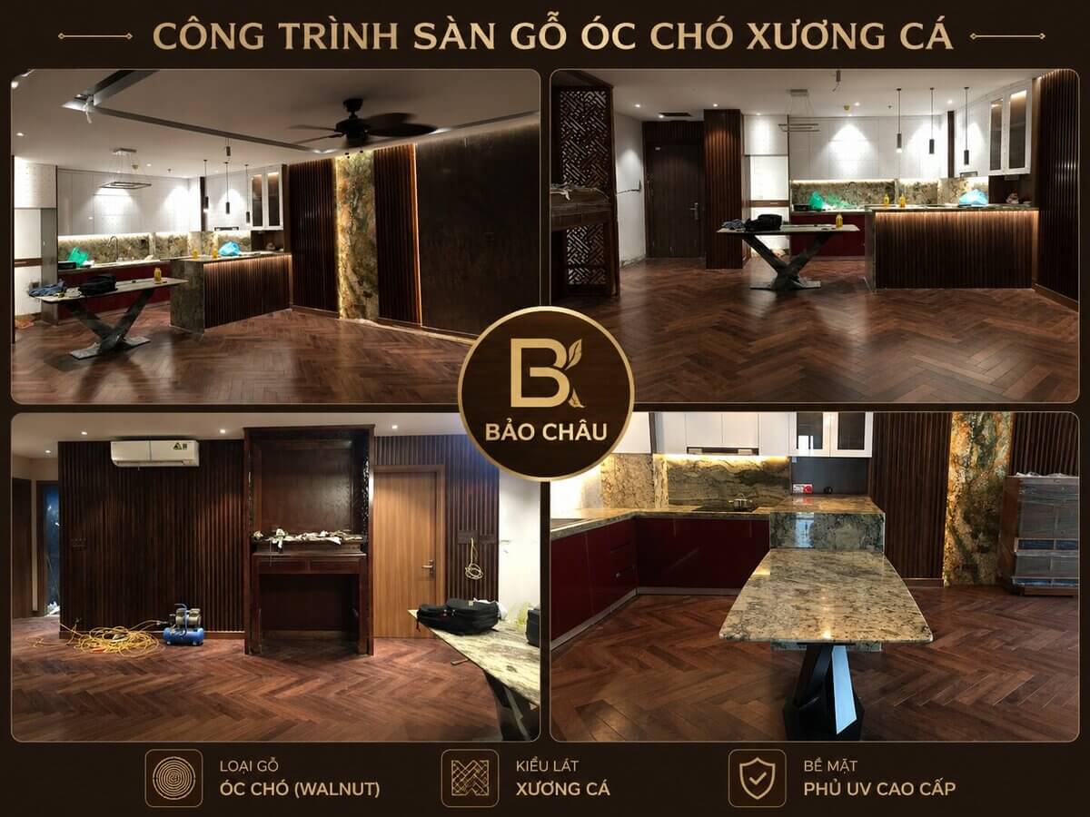 Thi công sàn gỗ ốc chó 