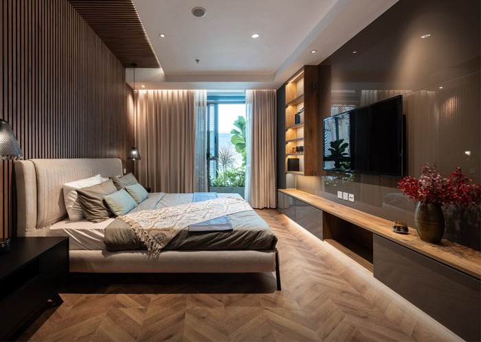 Sàn gỗ phòng ngủ đẹp