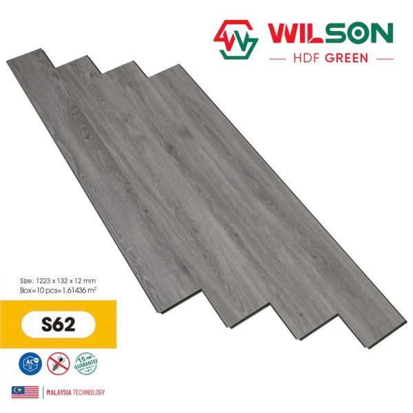 Sàn Gỗ Wilson 12mm Cốt Xanh S62