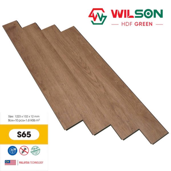 Sàn Gỗ Wilson 12mm Cốt Xanh S65