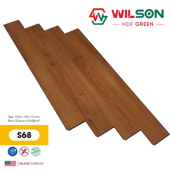 Sàn Gỗ Wilson 12mm Cốt Xanh S68