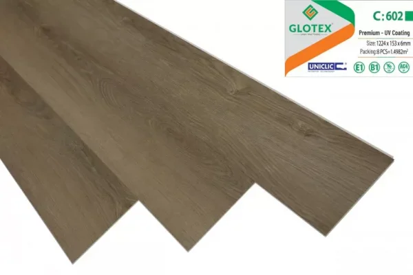 Sàn nhựa hèm khóa Glotex 6mm C602