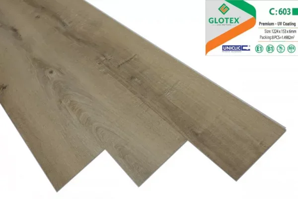 Sàn nhựa hèm khóa Glotex 6mm C603
