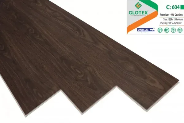 Sàn nhựa hèm khóa Glotex 6mm C604