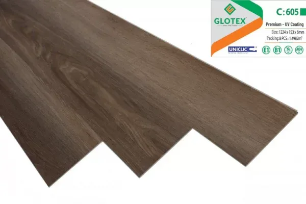 Sàn nhựa hèm khóa Glotex 6mm C605