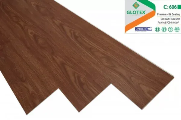 Sàn nhựa hèm khóa Glotex 6mm C606