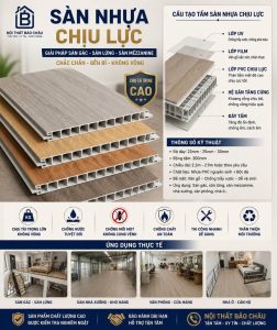 các độ dày tấm sàn nhựa chịu lực