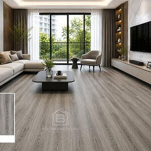 Sàn nhựa dán keo mã màu BC20 công trình phòng khách