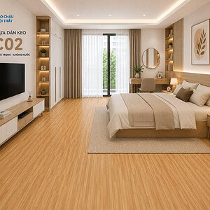 Sàn nhựa dán keo BC02 Không gian phòng ngủ