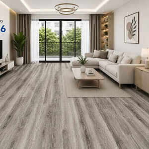 Sàn nhựa dán keo BC06 không gian phòng khách