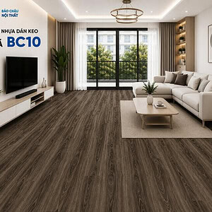 Sàn nhựa dán keo BC10 không gian phòng khách