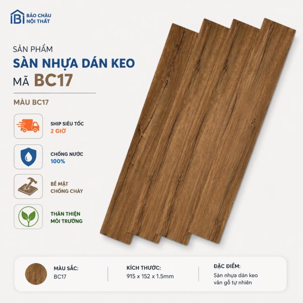 Sàn nhựa dán keo BC17